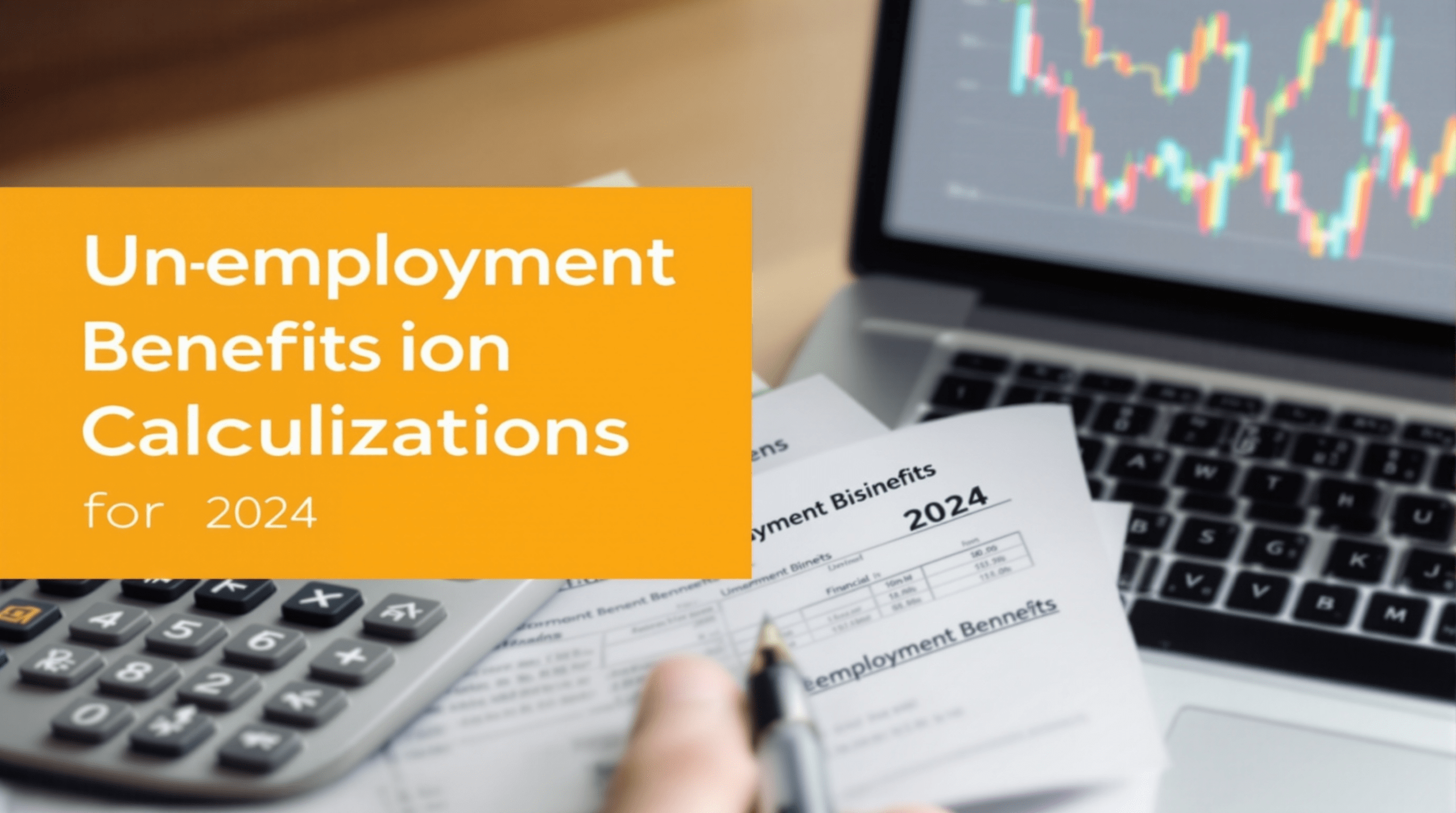 une personne assise à un bureau avec une calculatrice devant un ordinateur portable