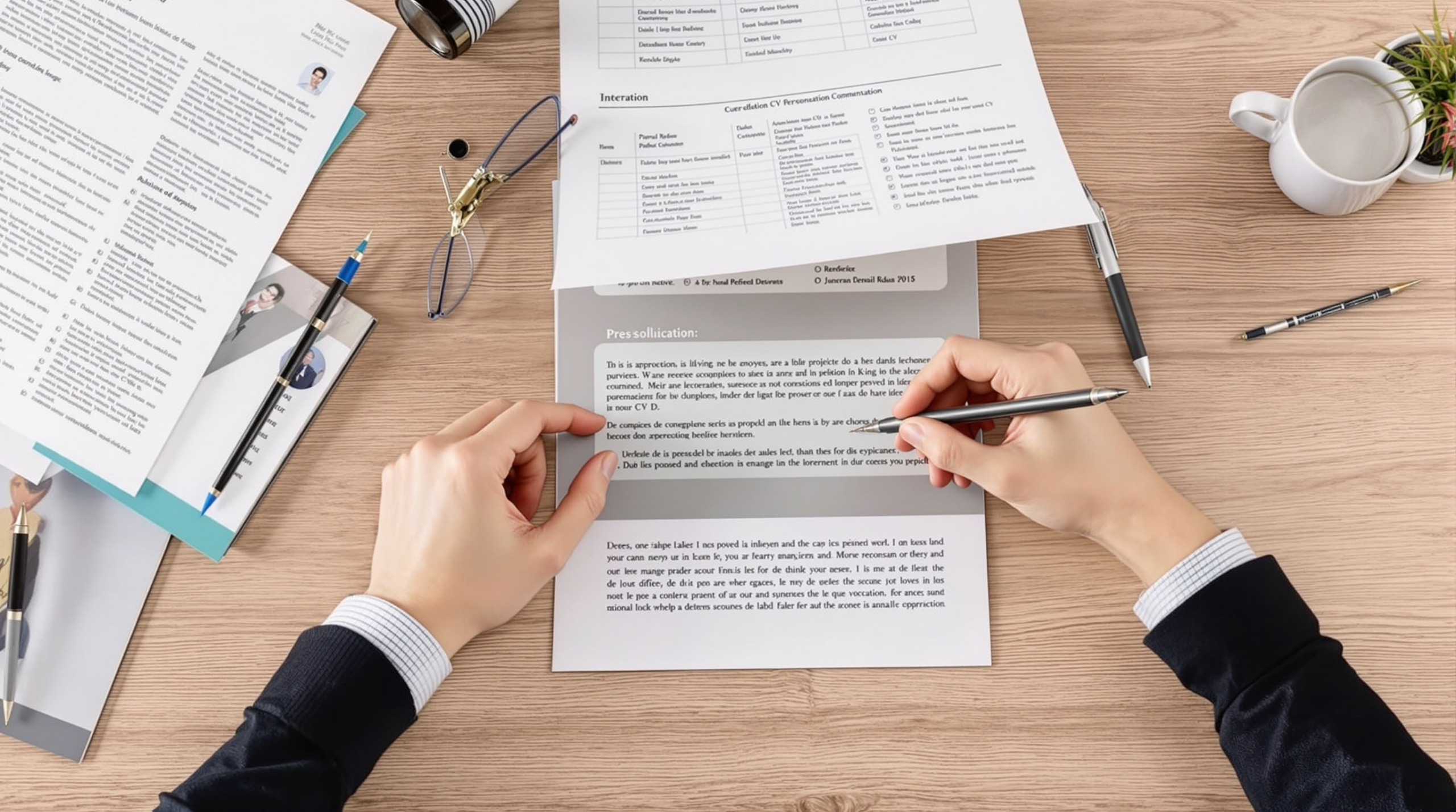 une personne écrit sur une feuille de papier