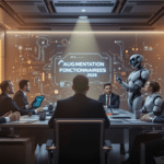 un groupe de personnes assises autour d'une table de conférence