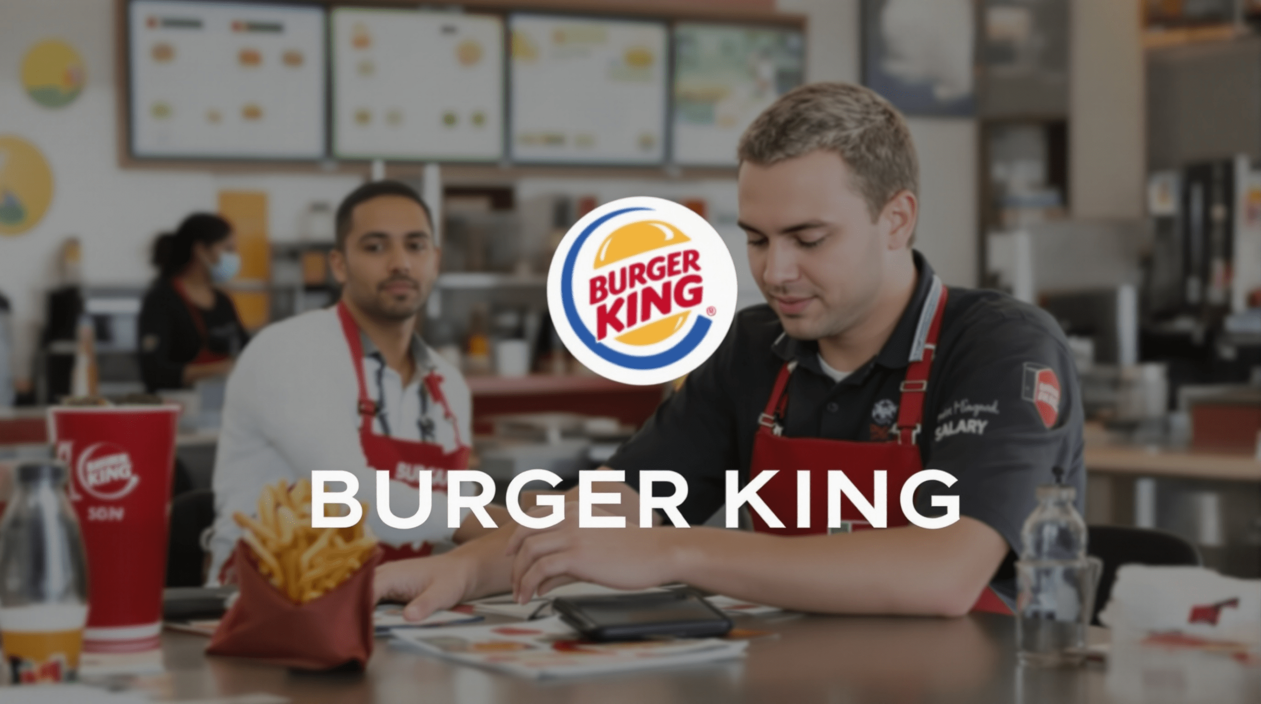 un homme assis à une table dans un restaurant burger king
