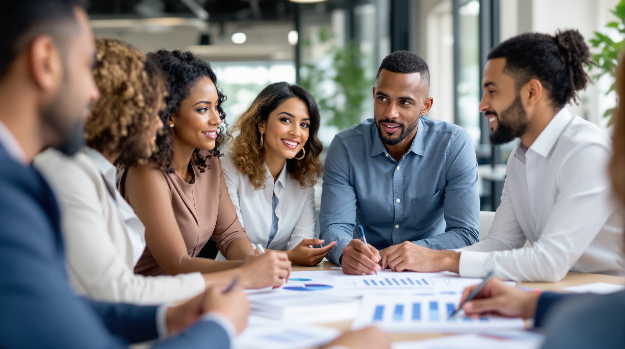 un groupe de personnes assises autour d'une table