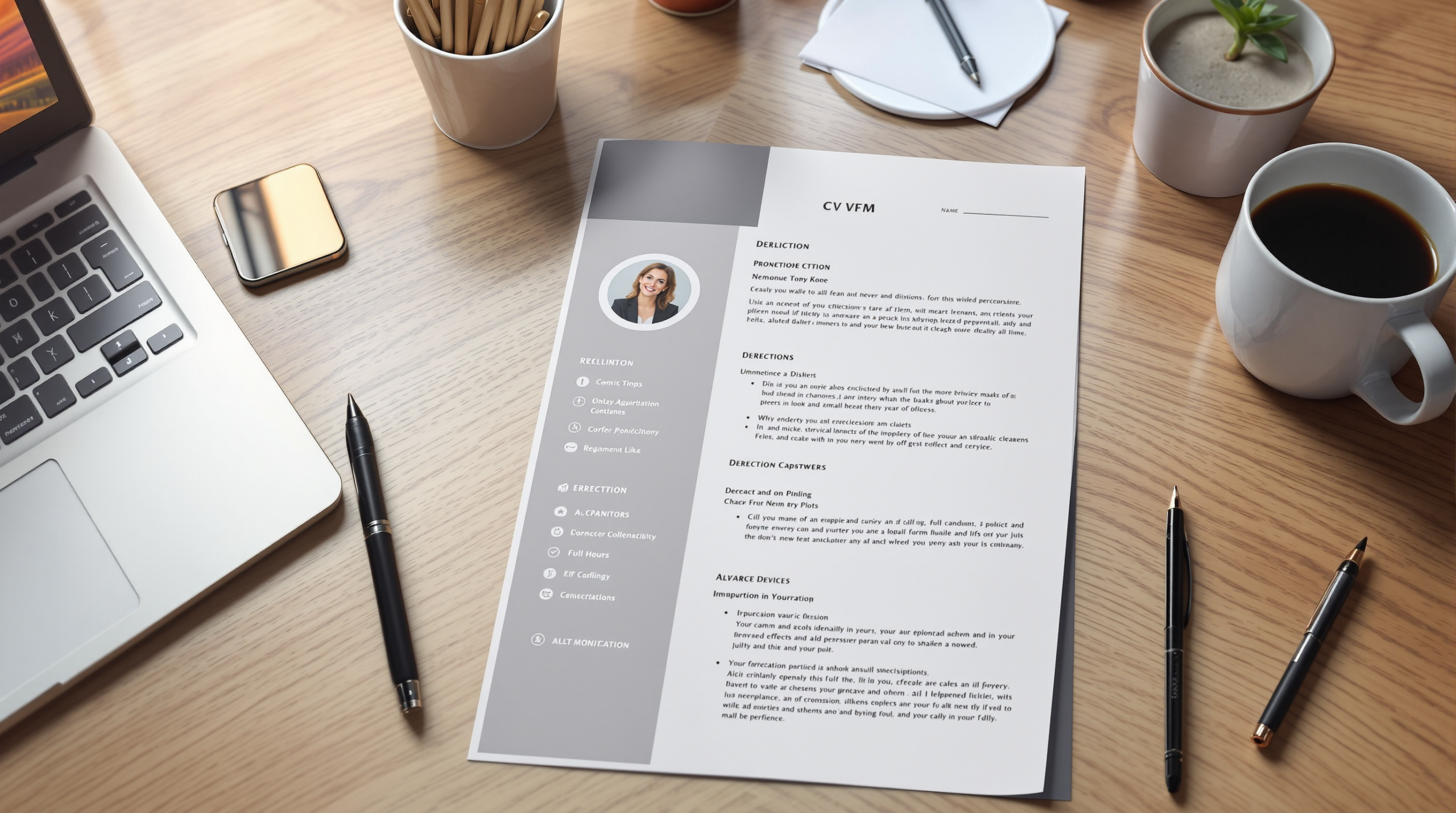 un ordinateur portable posé sur un bureau en bois