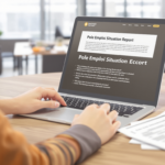 une personne assise à une table et utilisant un ordinateur portable