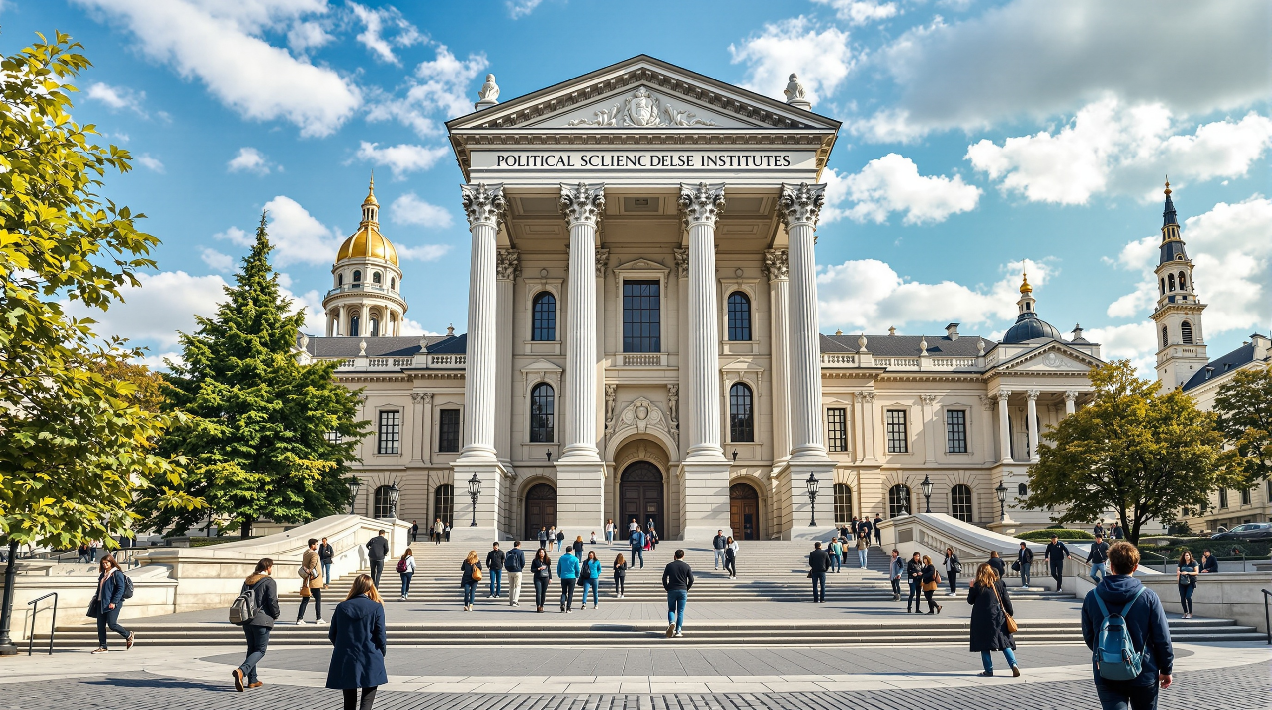 un groupe de personnes debout devant un bâtiment